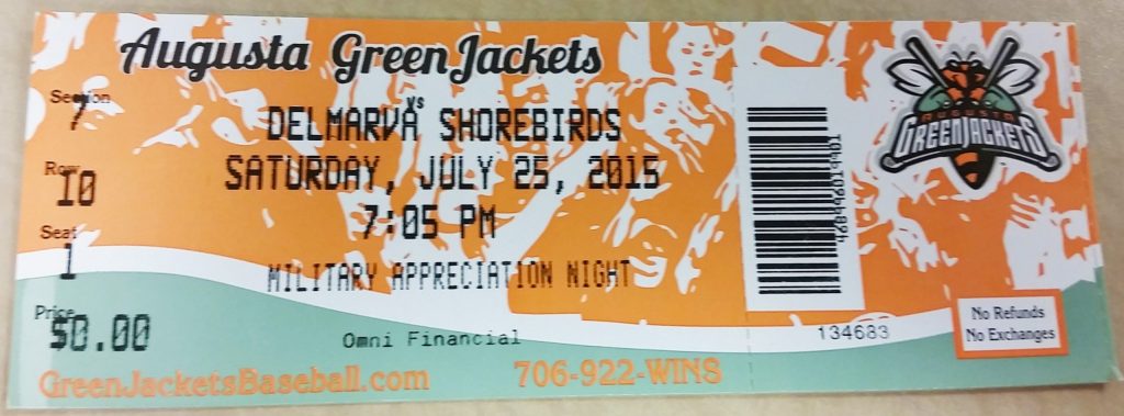 Augusta Green Jackets Military Appreciation Night